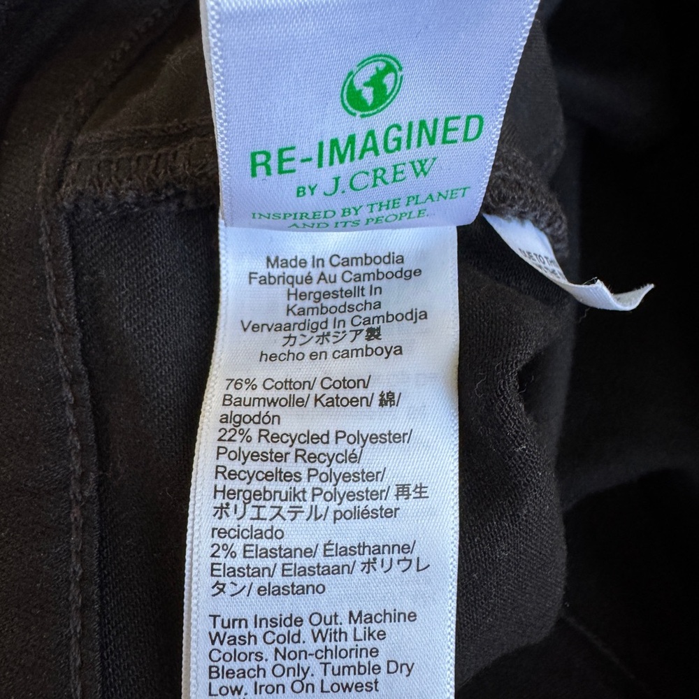 J Crew Factory Mid-Rise Flare Crop, Black, Size 29, Finished hem, EUC - Picture 6 of 7